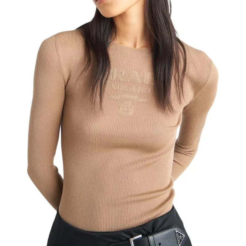 PRADA Logo intarsia Wool Jumper-1