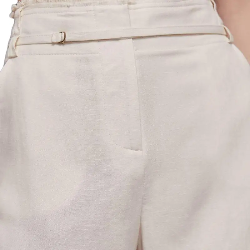 Patrizia Pepe SS25 Casual Shorts Women's Ecru-5