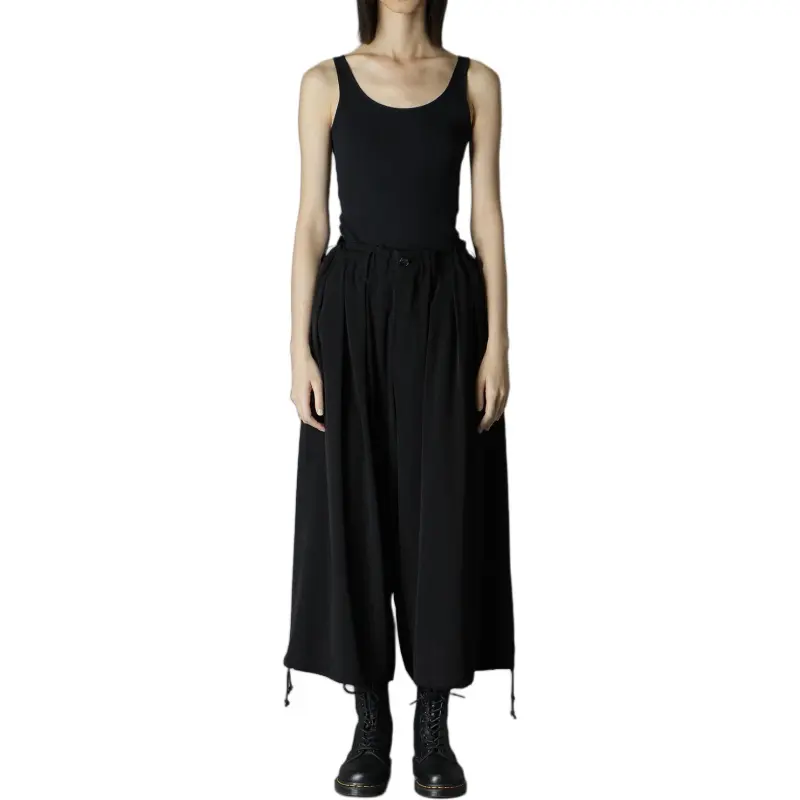 Yohji Yamamoto Ground Y SS25 Casual Pants Unisex Black-4