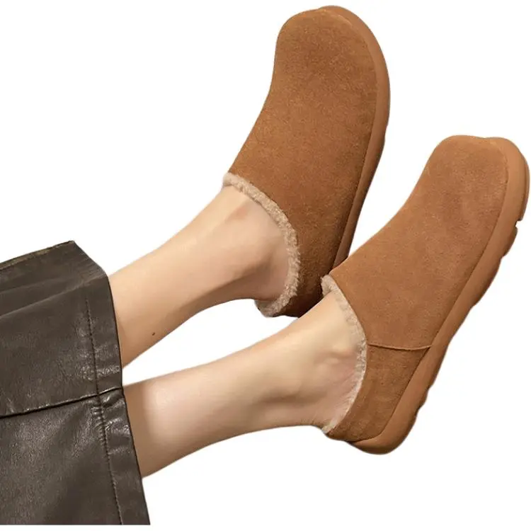 Qiao Anju Home Slippers Chestnut Antelope Brown-2