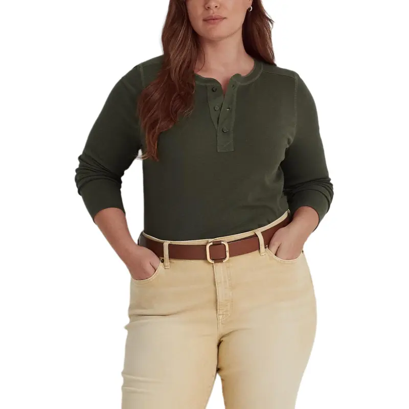 LAUREN RALPH LAUREN T Shirt Women's Dark Tropical Olive-1