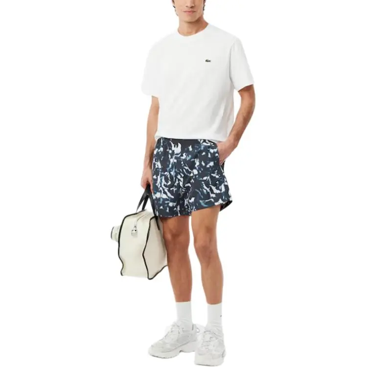 LACOSTE Abstract print Swim Shorts-3