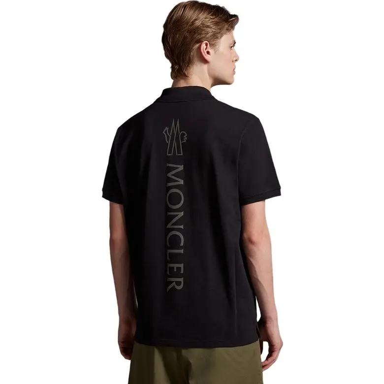 Moncler Logo patch Cotton Polo-3