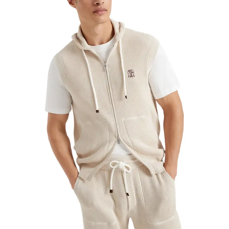 Brunello Cucinelli Tank Top Men's Beige-2