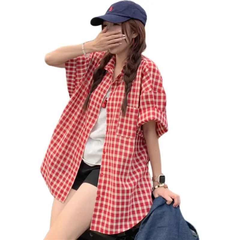 Mu Xiao Xin Shirts Women's Red-2
