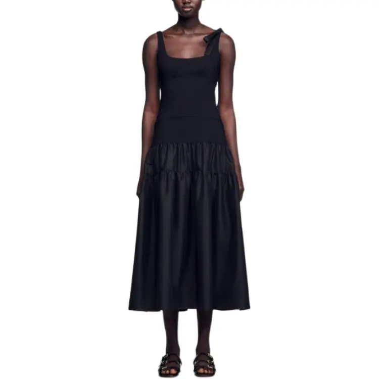 Sandro Panelled Midi Dress-1