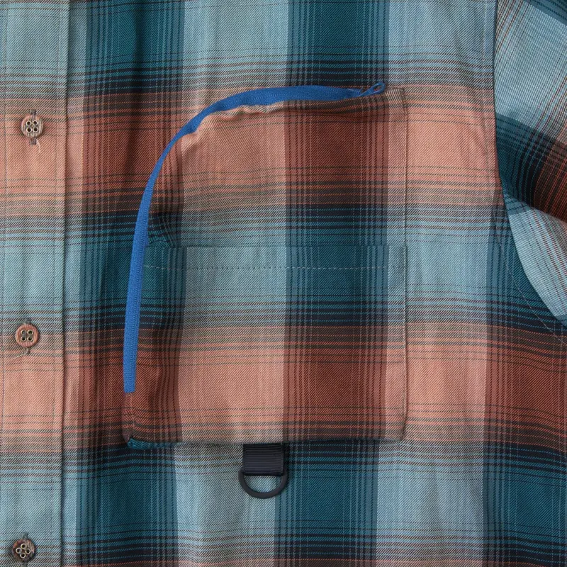 White Mountaineering Shirt Men's Orange/Blue-3