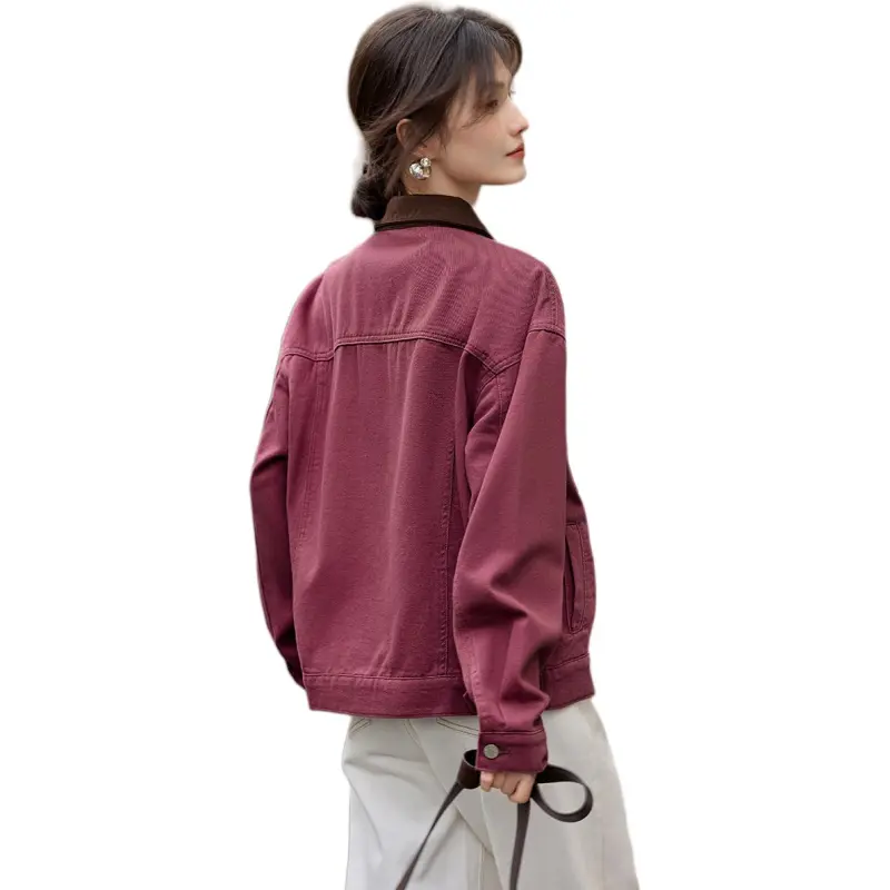 XWI Denim Jacket Women's Berry Pink-3