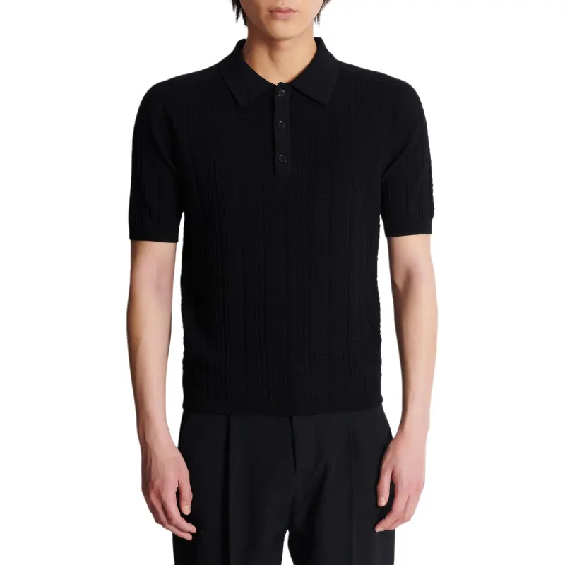 BALMAIN Polo Shirts Men Black-1