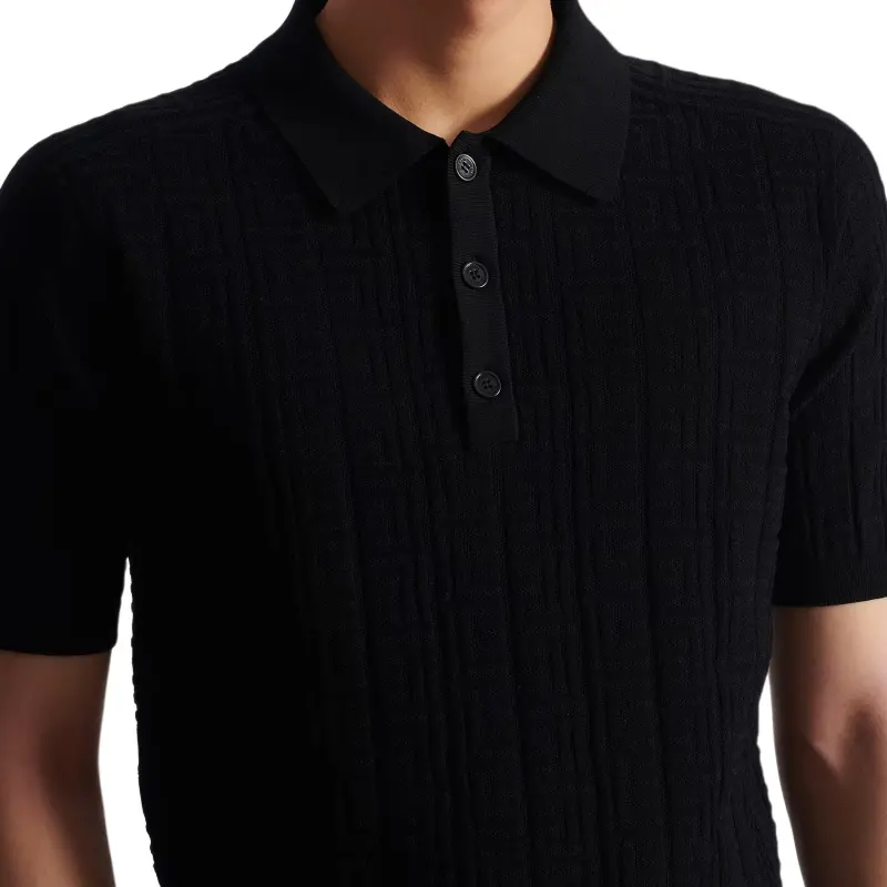 BALMAIN Polo Shirts Men Black-6