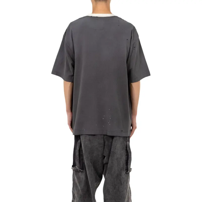 Maison Mihara Yasuhiro Distressed effect T shirt-3