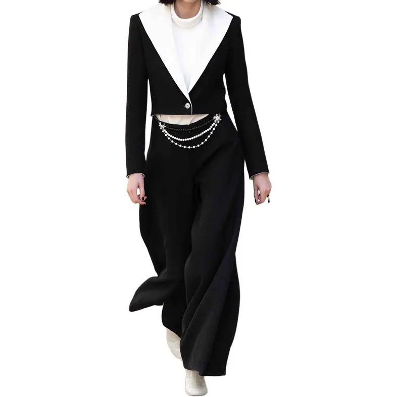 CHANEL Cropped Coat Women's Black-1