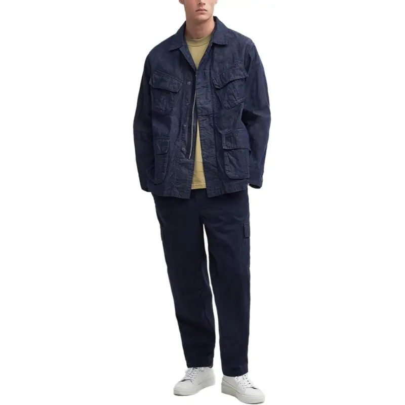 BARBOUR Denim Jacket Men's Marine Blue-2