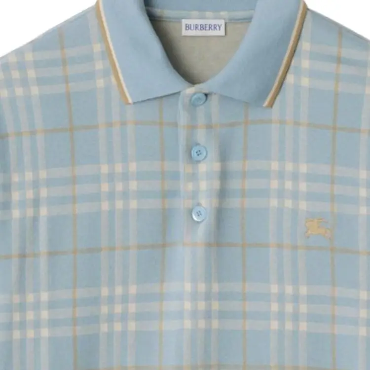 Burberry SS25 Polo Shirt Men's Light Blue-4