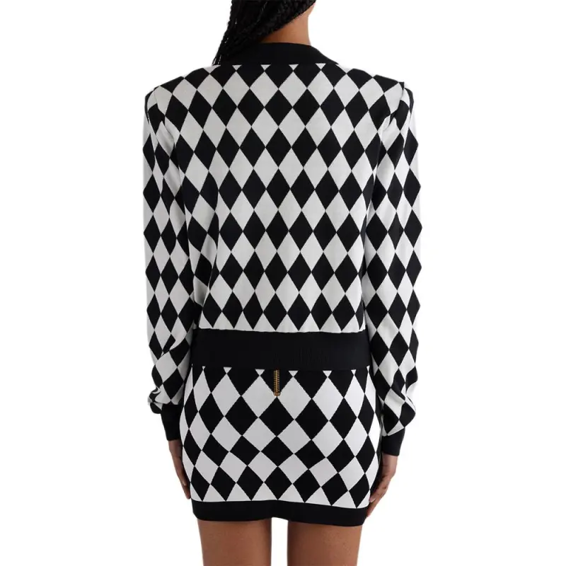 BALMAIN Diamond Shaped Buttoned Cardigan-3