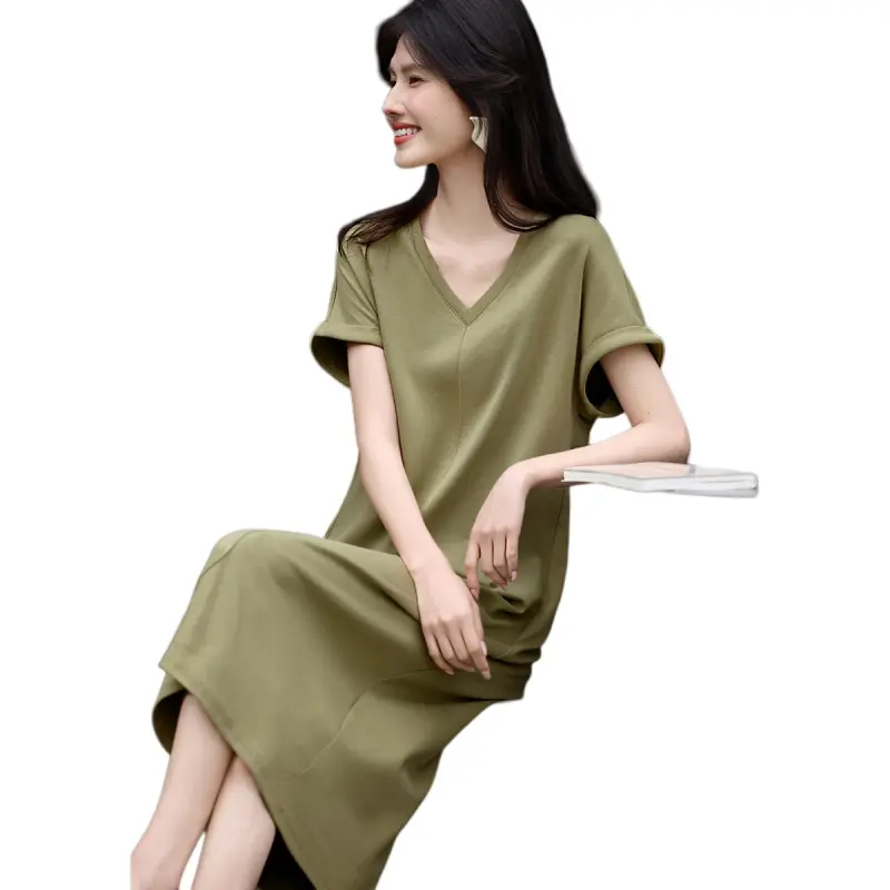 XWI Short Sleeved Dress Women's Matcha Green-1