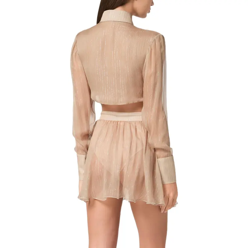 PHILIPP PLEIN SS25 Long Sleeved Dress Women's Pink-3