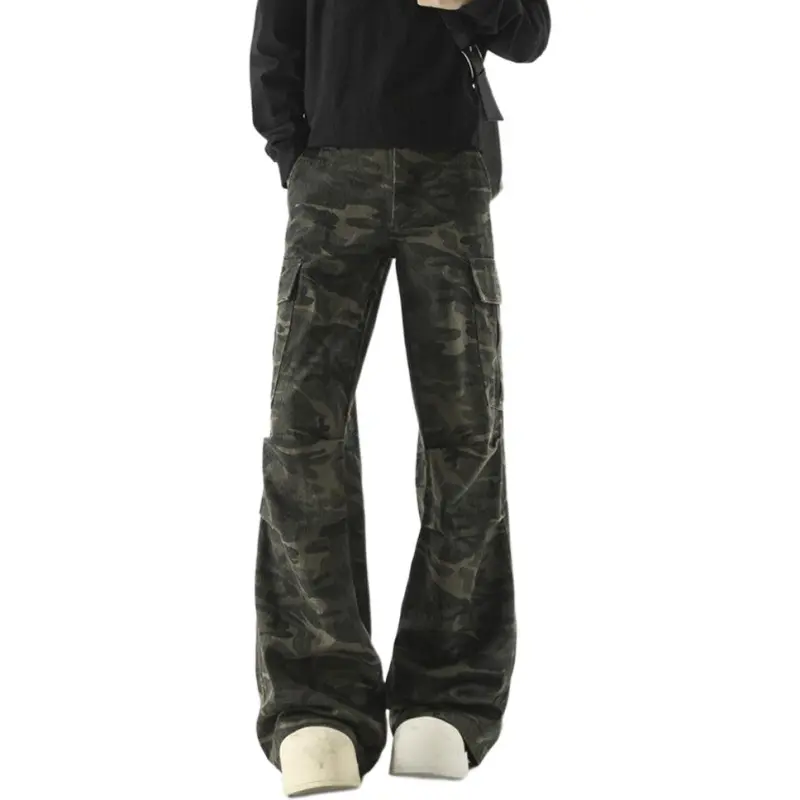 BENGEN Cargo Pants Unisex Camouflage-4