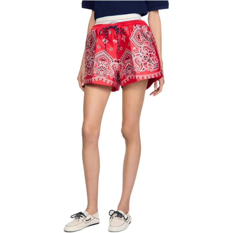 Sandro Bandana print Shorts-3