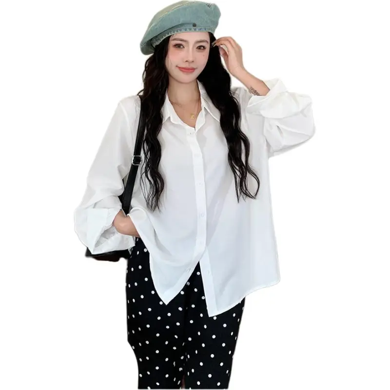 Mu Xiao Xin Shirt Women's Pure White Shirt-2