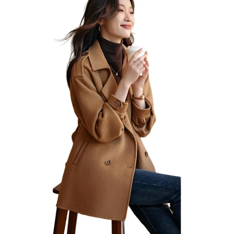 Mo Han Yi Mei Coats Women's Warm Camel-3