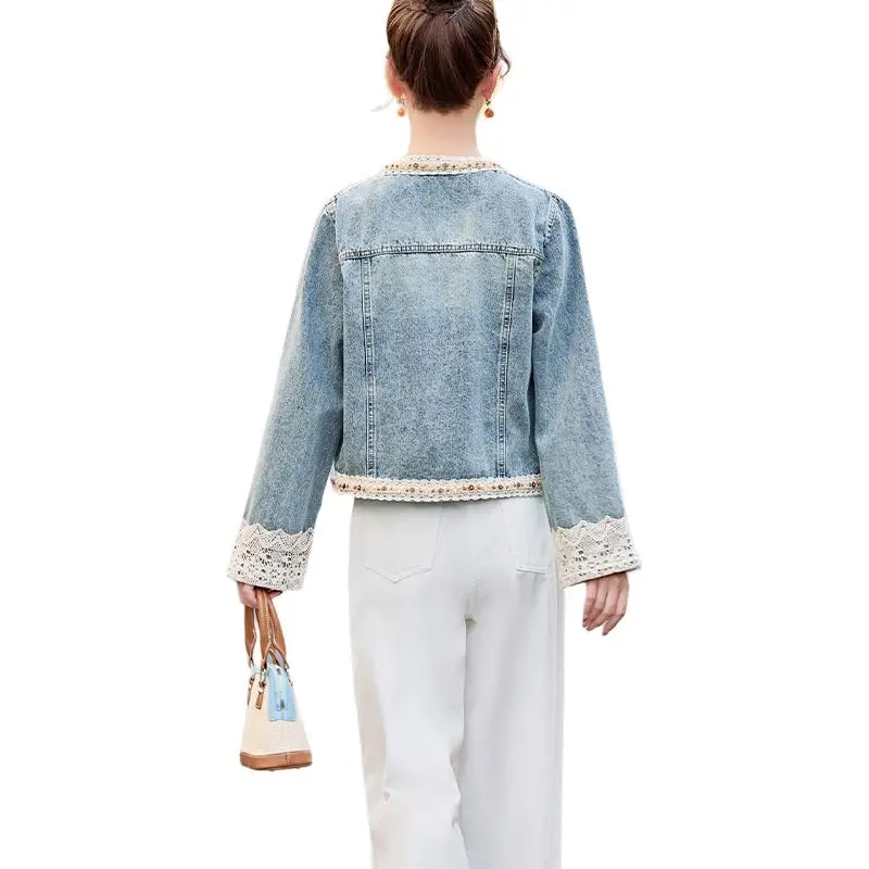 Fele.d Denim Jacket Women's Sky Blue-1
