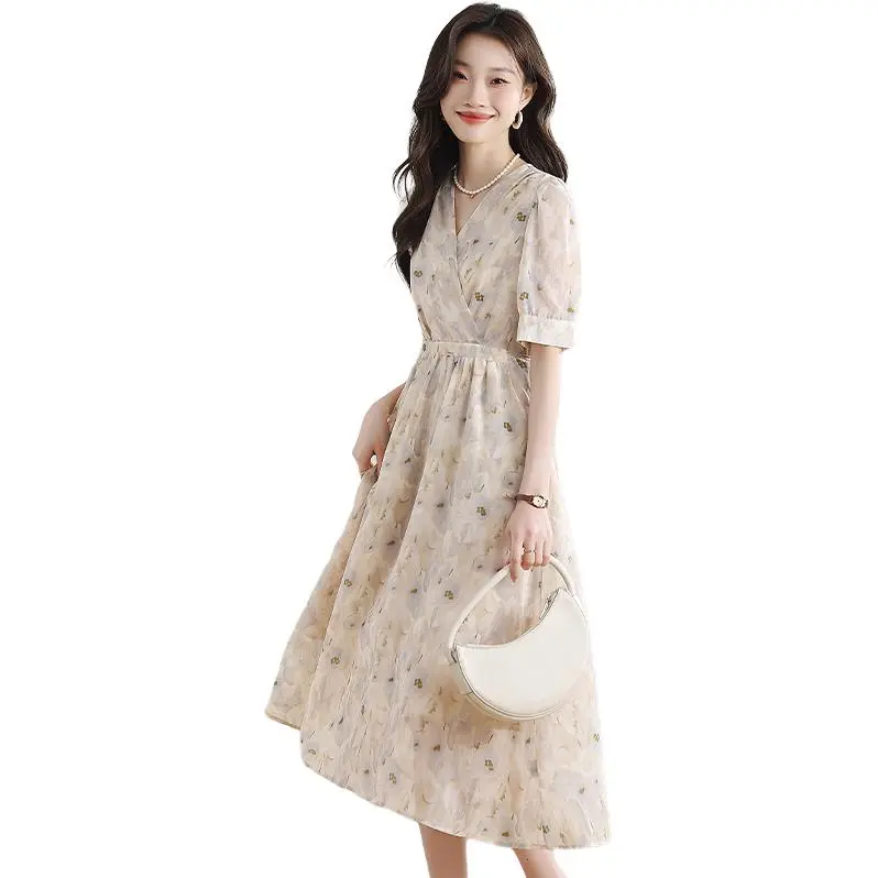 Mu Xiao Xin Short Sleeved Dress Women's-4