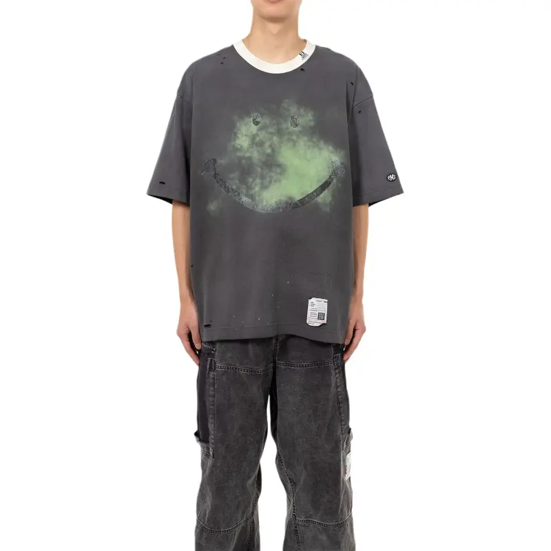 Maison Mihara Yasuhiro Distressed effect T shirt-2