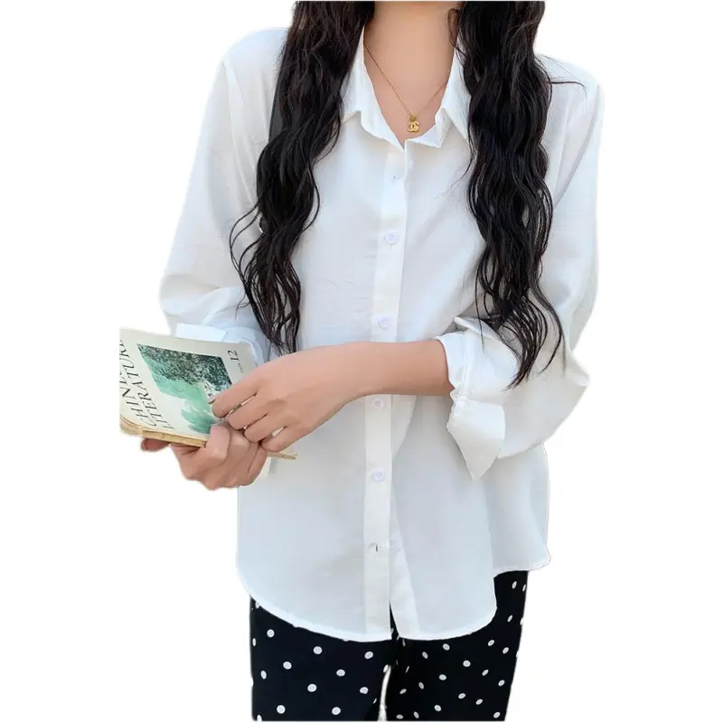 Mu Xiao Xin Shirt Women's Pure White Shirt-1