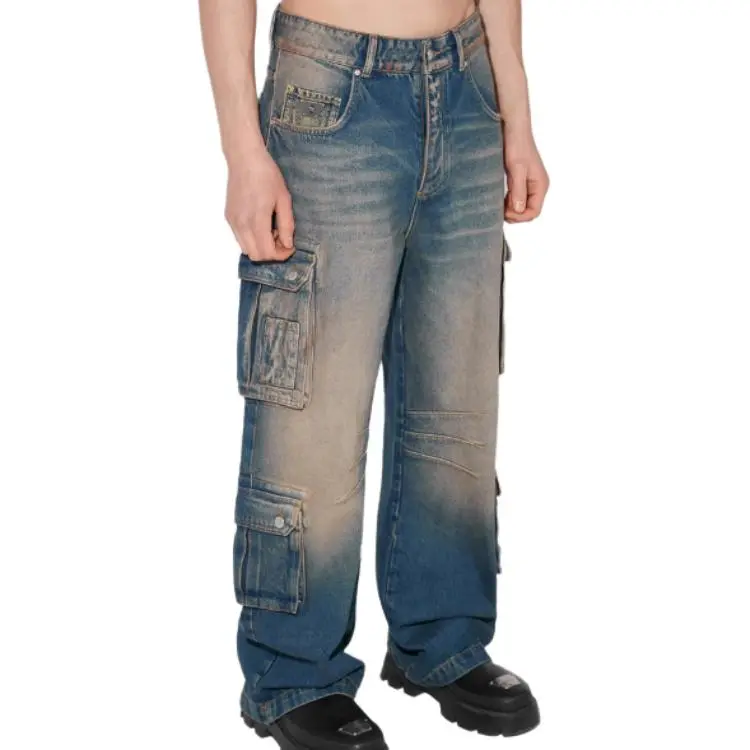 Misbhv Cargo Pants Men's Denim Blue-1