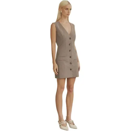 ELLIATTCOLLECTIVE Sleeveless Dress Women's Khaki
