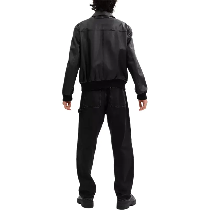 COACH FW24 Leather Jacket Men's Black-2