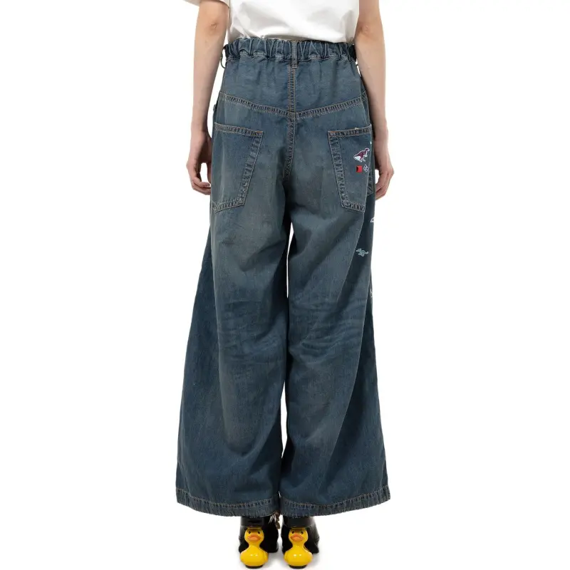 Maison Mihara Yasuhiro Sticker Printed Huge Jeans-3