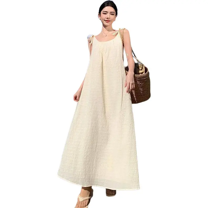 Dior Beauty Slip Dresses Women's Apricot-1