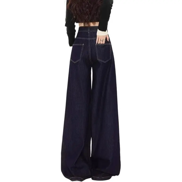 DanerWang Jeans Women's Dark Blue-8