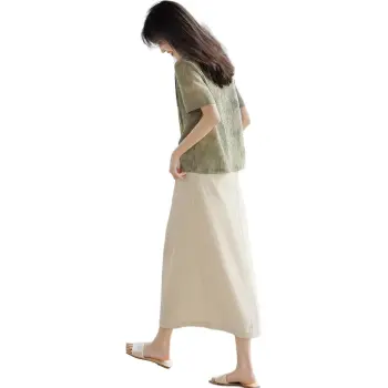 XWI Skirt Set Women's Gray Green & Ecru