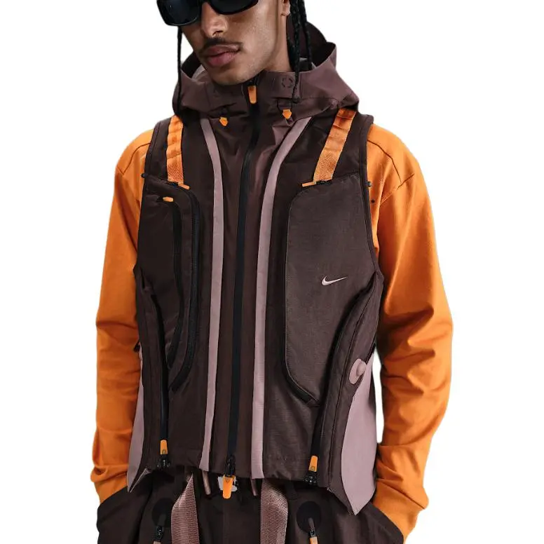 Nike ISPA Vest Unisex Earth Tone/Smokey Mauve Red/Imperial Color-1