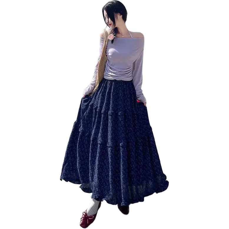 Mu Xiao Xin Casual Long Skirt Women's-10