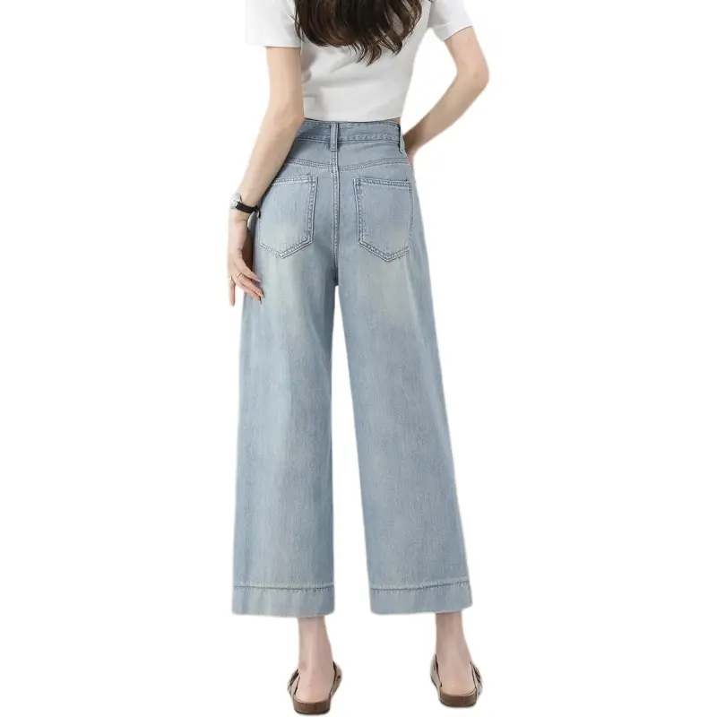 Weixi Casual Pants Women's Light Blue-3