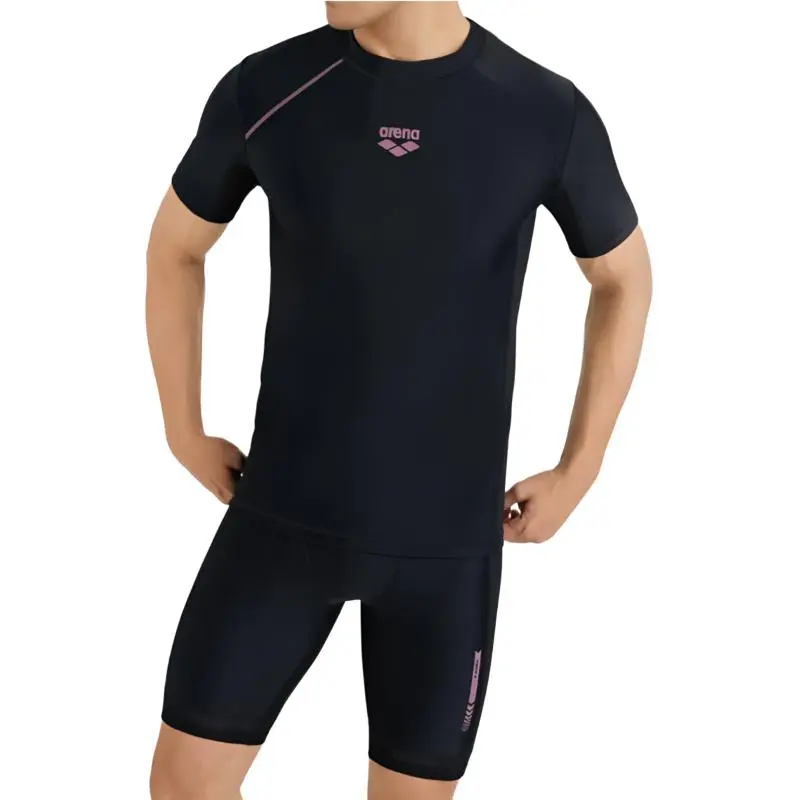 Arena Men's Swimwear Men's Black Short Sleeved Top-3