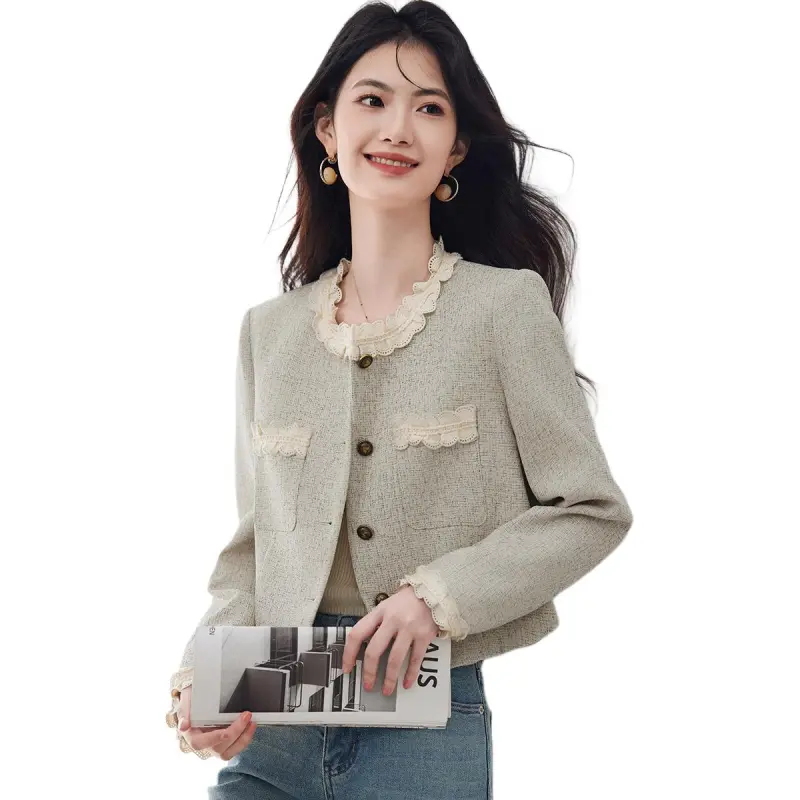 XINFEIYU Jacket Women's Light Gray-1