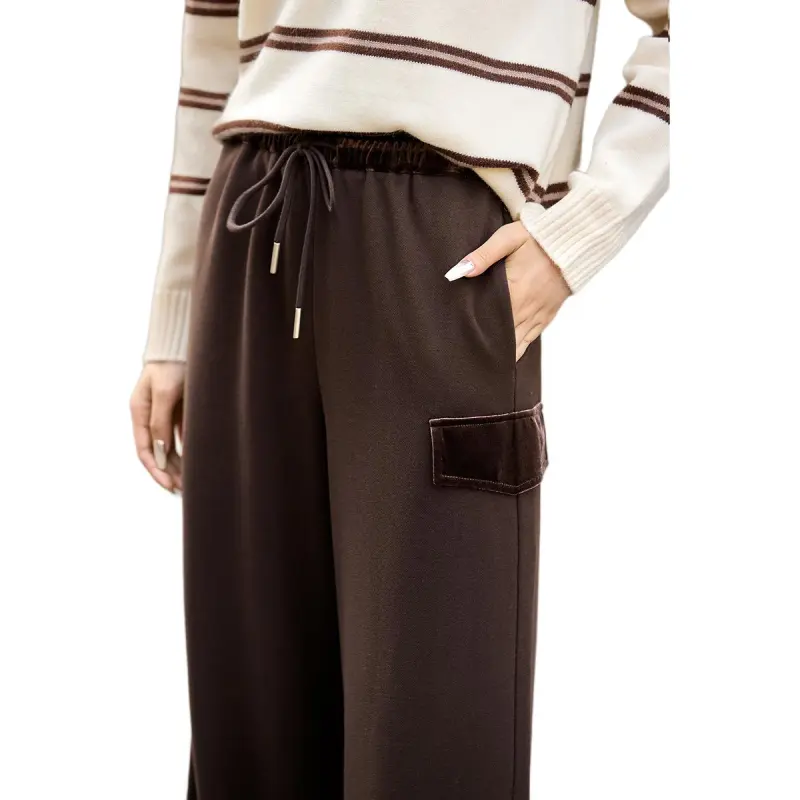 Mo Han Yi Mei Casual Pants Women's Tea Brown-6