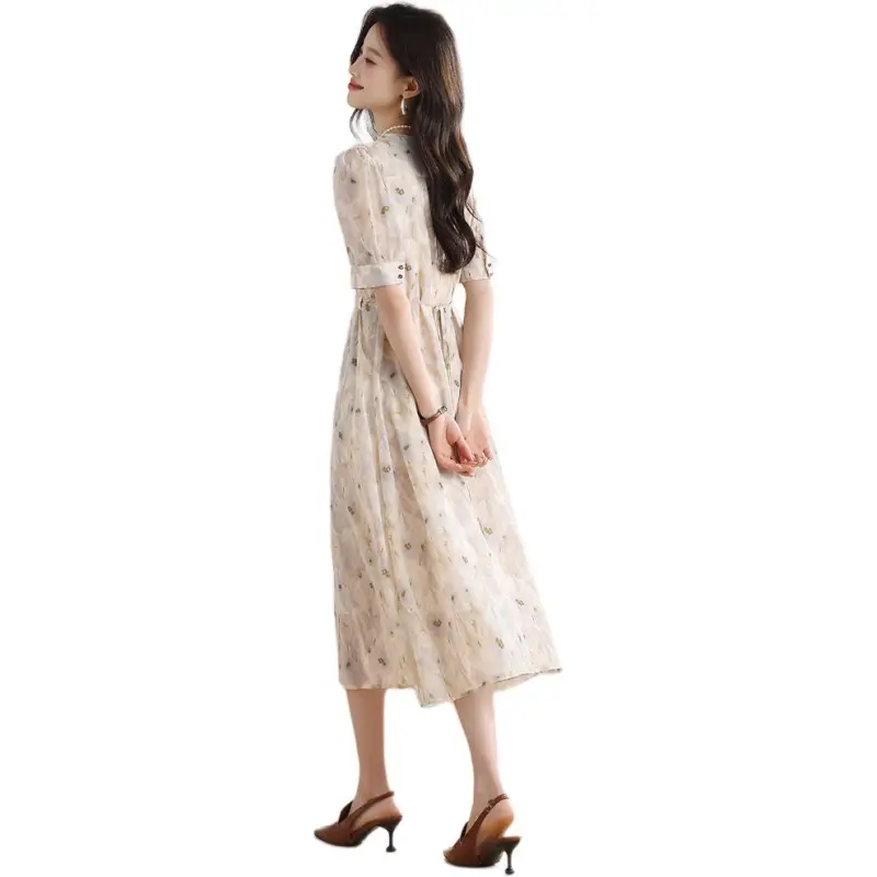 Mu Xiao Xin Short Sleeved Dress Women's-2