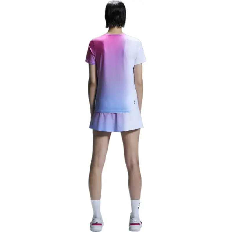 On Court Regular T Shirt Women's White Pink-1