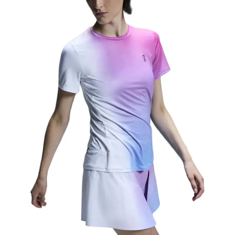 On Court Regular T Shirt Women's White Pink-2