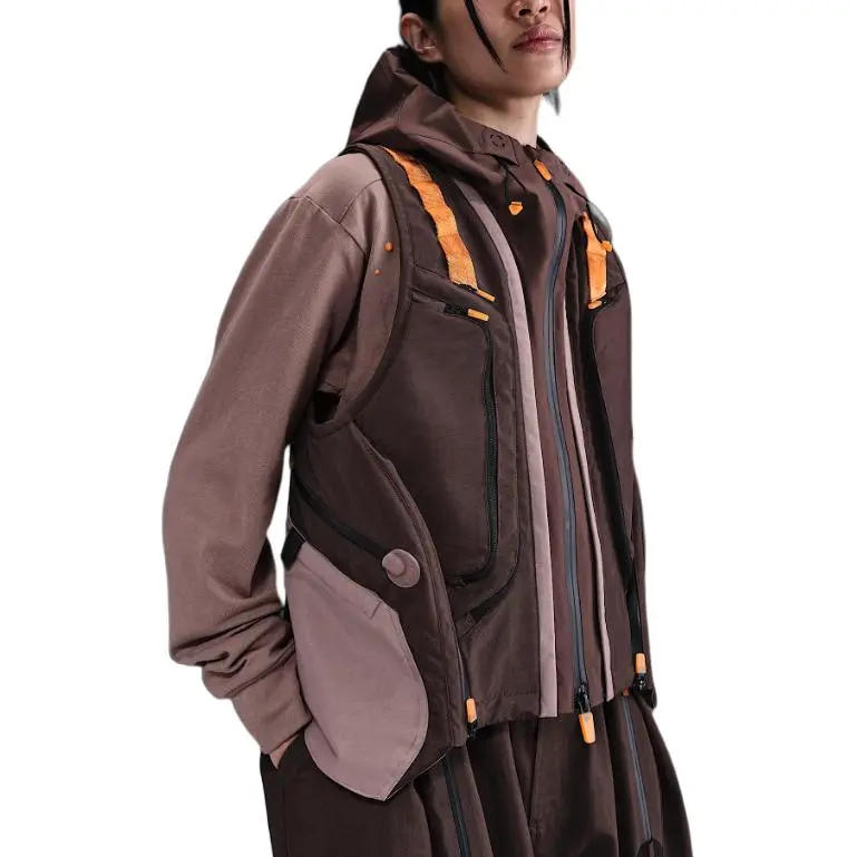 Nike ISPA Vest Unisex Earth Tone/Smokey Mauve Red/Imperial Color-3