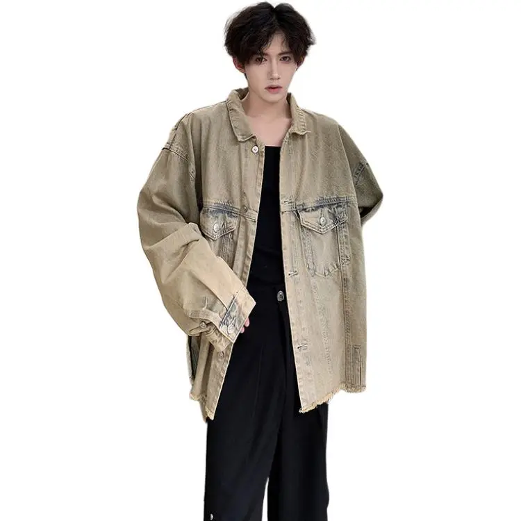 COMXZ Denim Jacket Unisex Yellow Mud-1