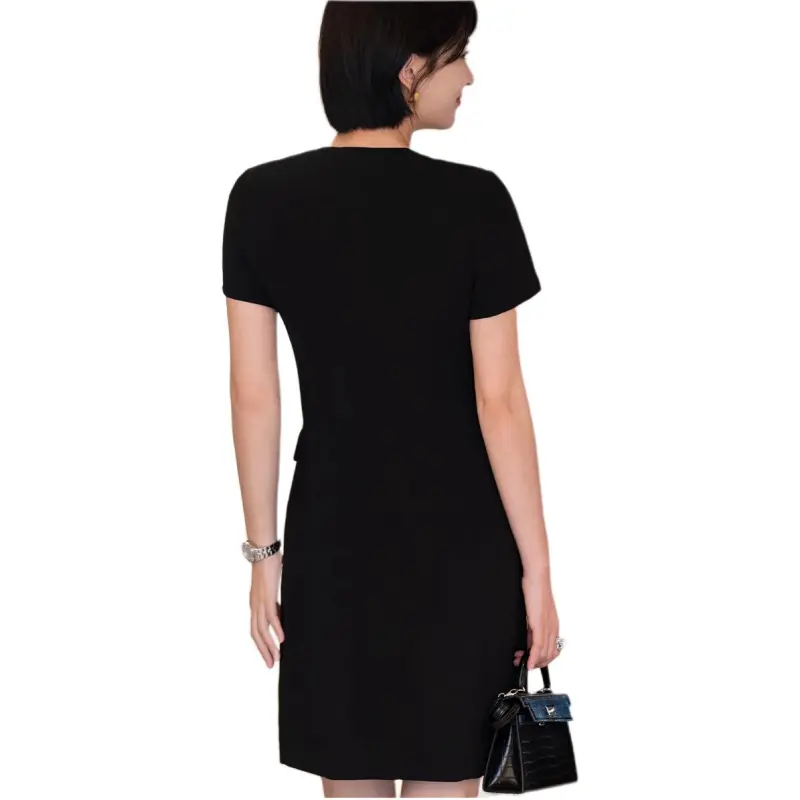 ONE SHALLOW Short Sleeved Dresses Women's Black-0