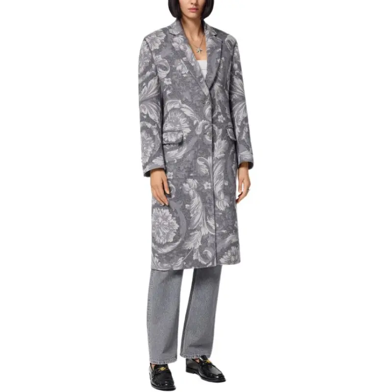 VERSACE Barocco-Printed Mid-Length Coat-3