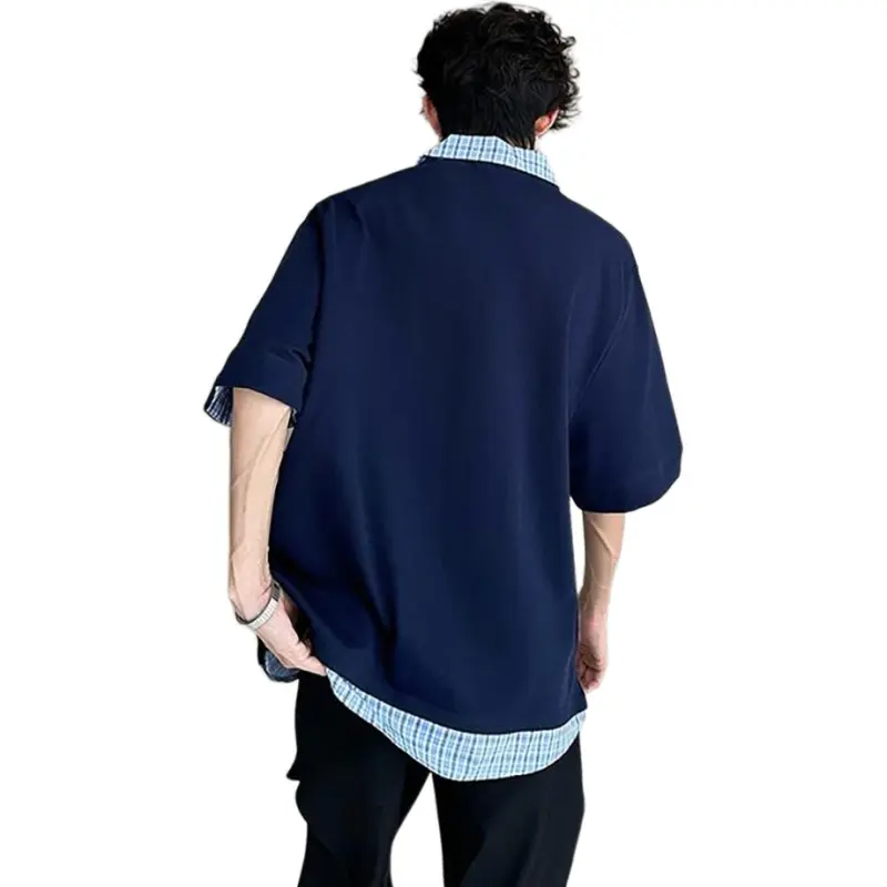 GY.VG Polo Shirts Unisex Navy Blue-1